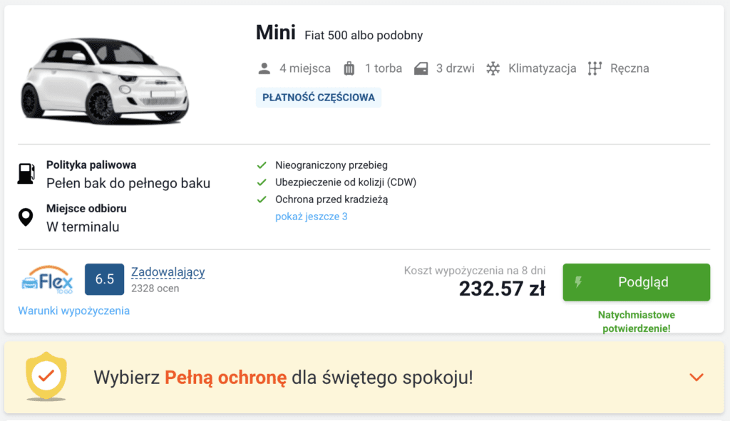 Flex To Go wypożyczlnia
